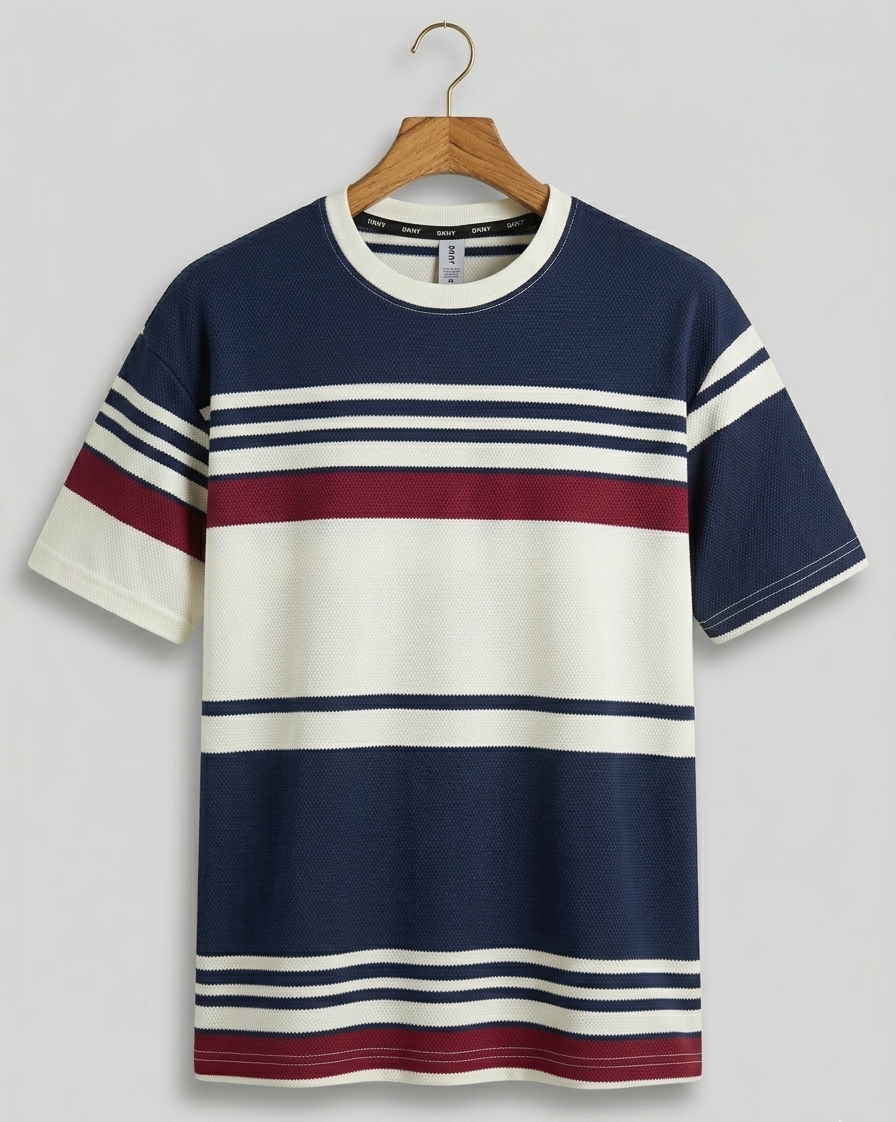 Urban Stripe Drop-Shoulder T-shirt