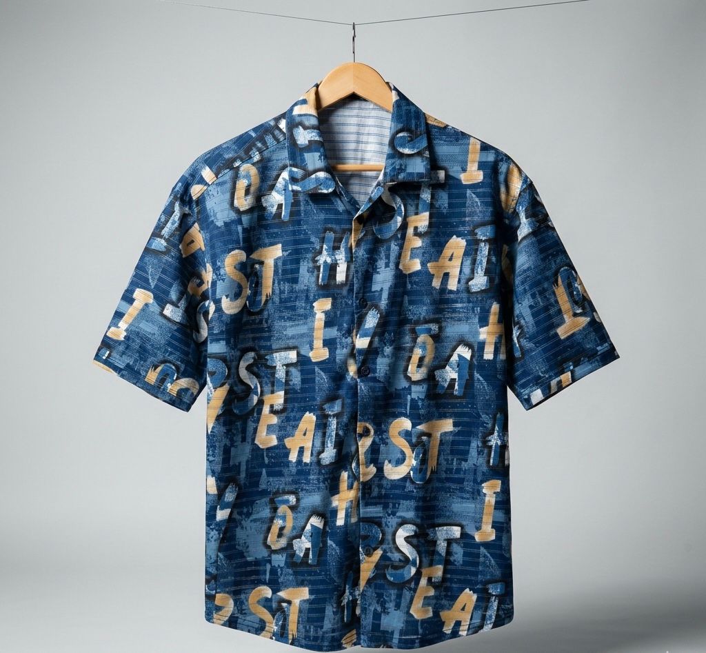 Abstract Drop-Shoulder Resort Shirts