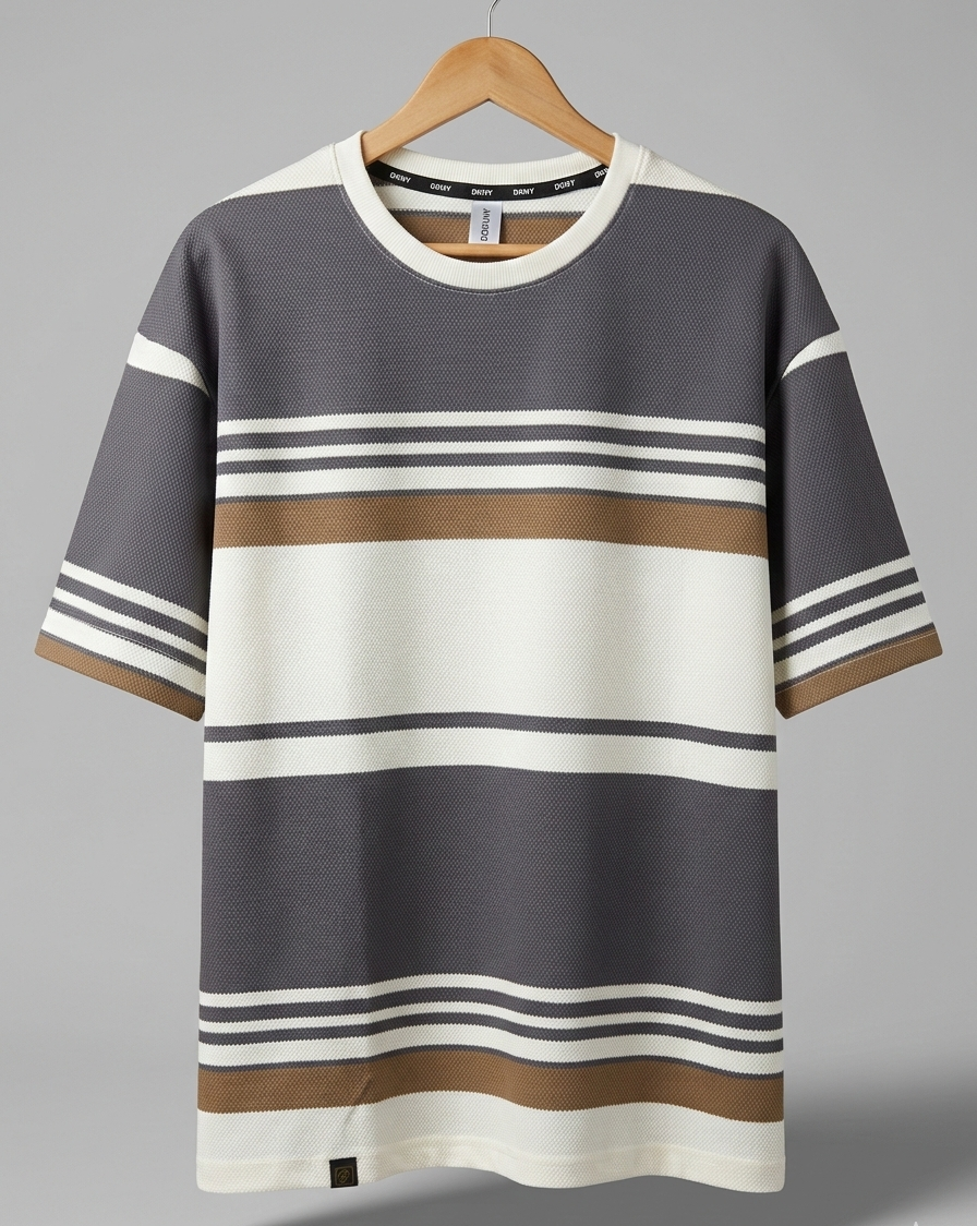 Urban Stripe Drop-Shoulder T-shirt