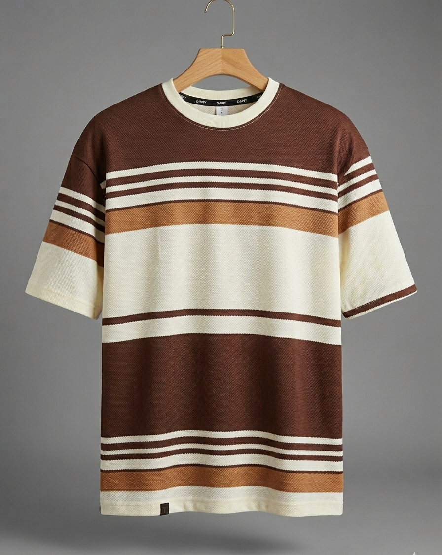 Urban Stripe Drop-Shoulder T-shirt