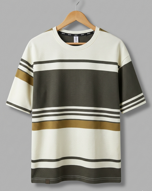 Urban Stripe Drop-Shoulder T-shirt