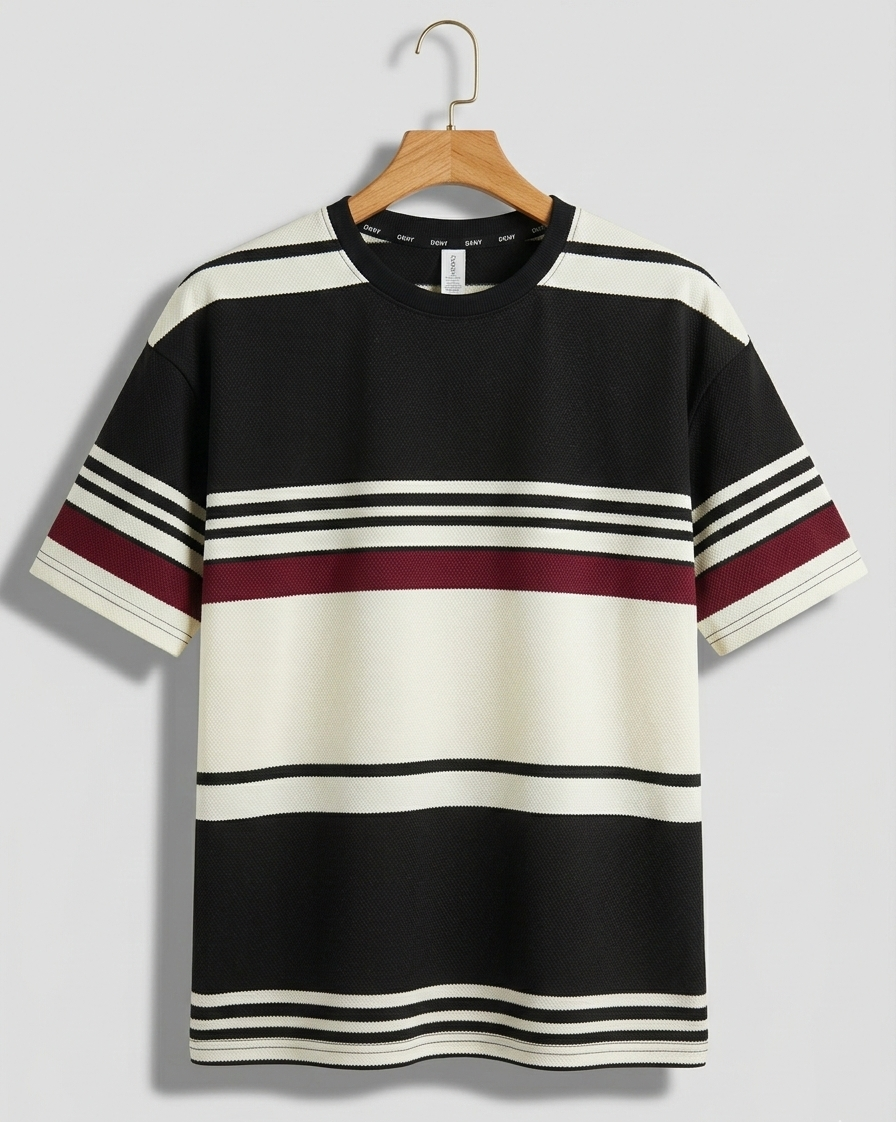 Urban Stripe Drop-Shoulder T-shirt