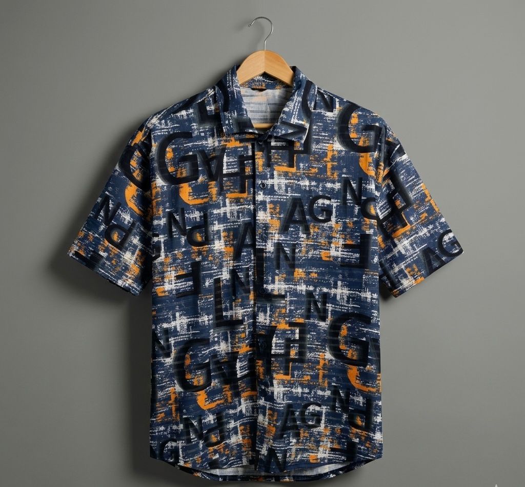 Abstract Drop-Shoulder Resort Shirts