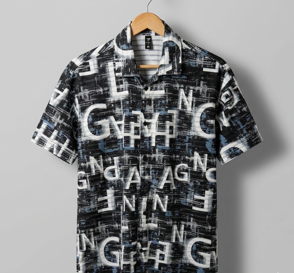 Abstract Drop-Shoulder Resort Shirts