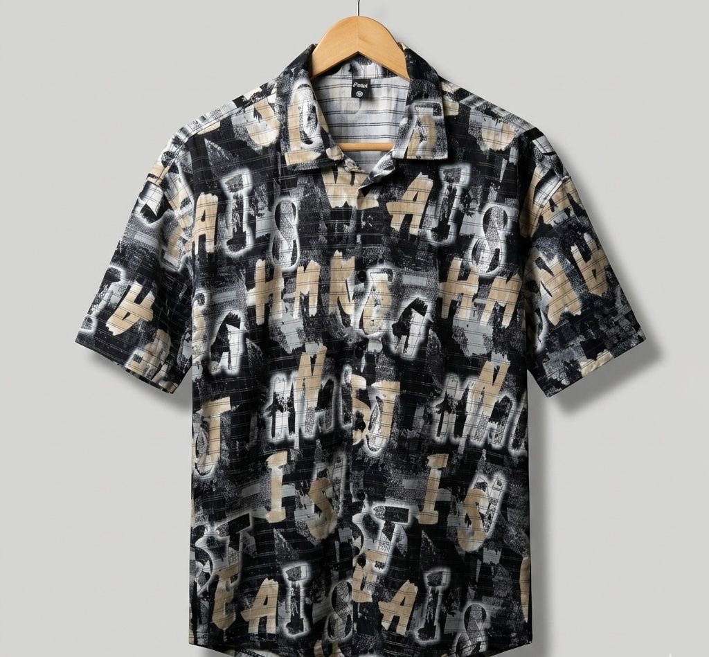 Abstract Drop-Shoulder Resort Shirts