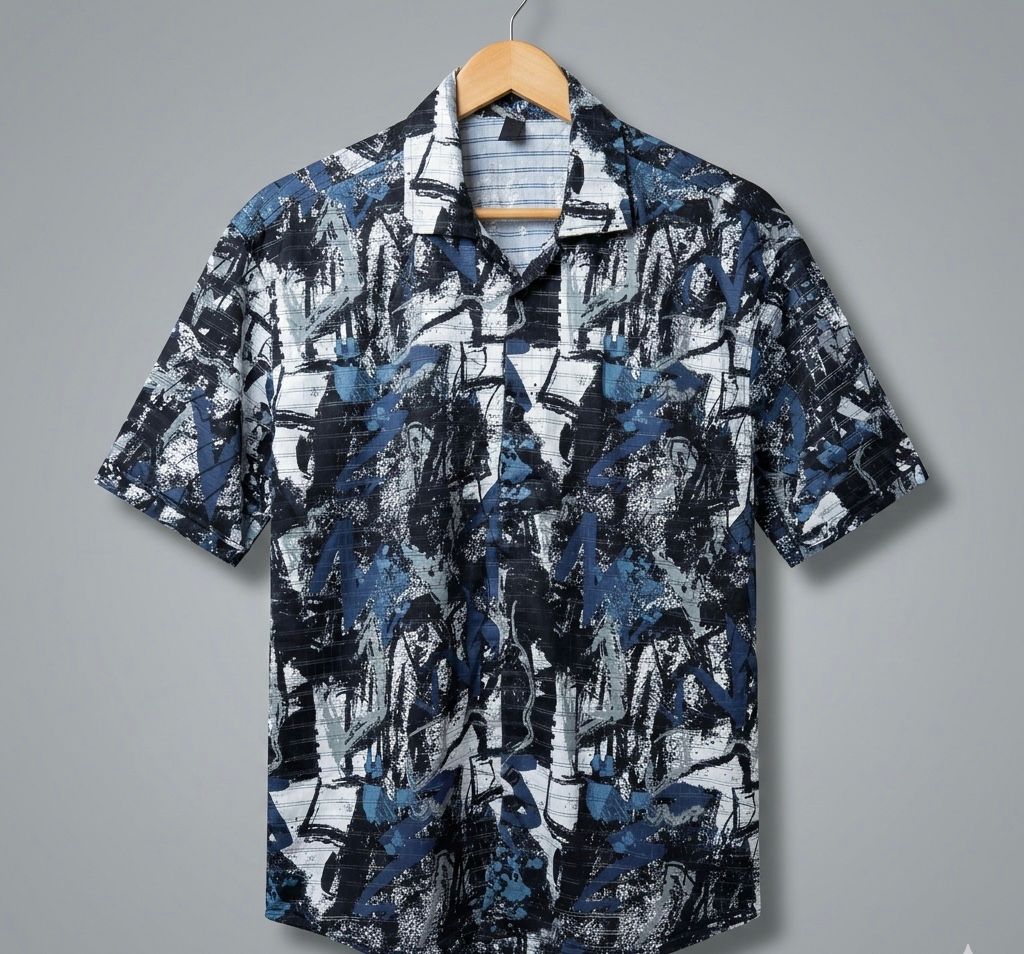 Abstract Drop-Shoulder Resort Shirts