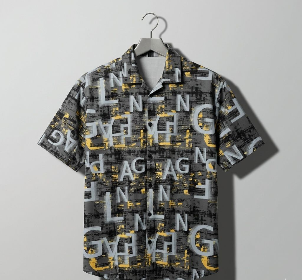 Abstract Drop-Shoulder Resort Shirts
