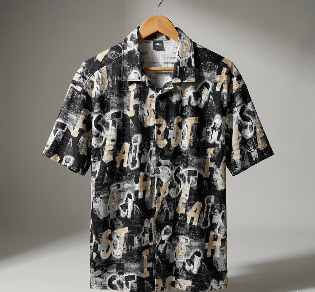 Abstract Drop-Shoulder Resort Shirts