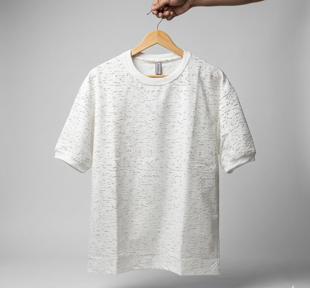Erosion Textured Drop-Shoulder Tees